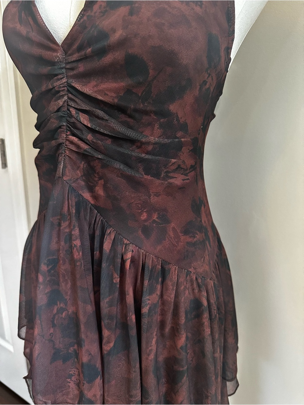 Urban Outfitters Rosa Mesh Halter Mini Dress - Picture 6 of 8